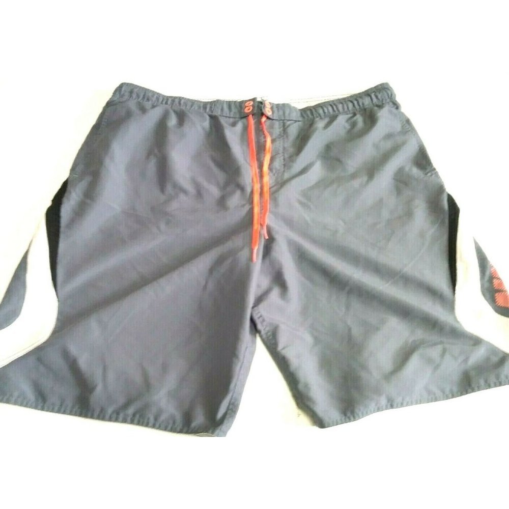 NIKE Mens Swim Shorts Gray Size XL Lined Trunks